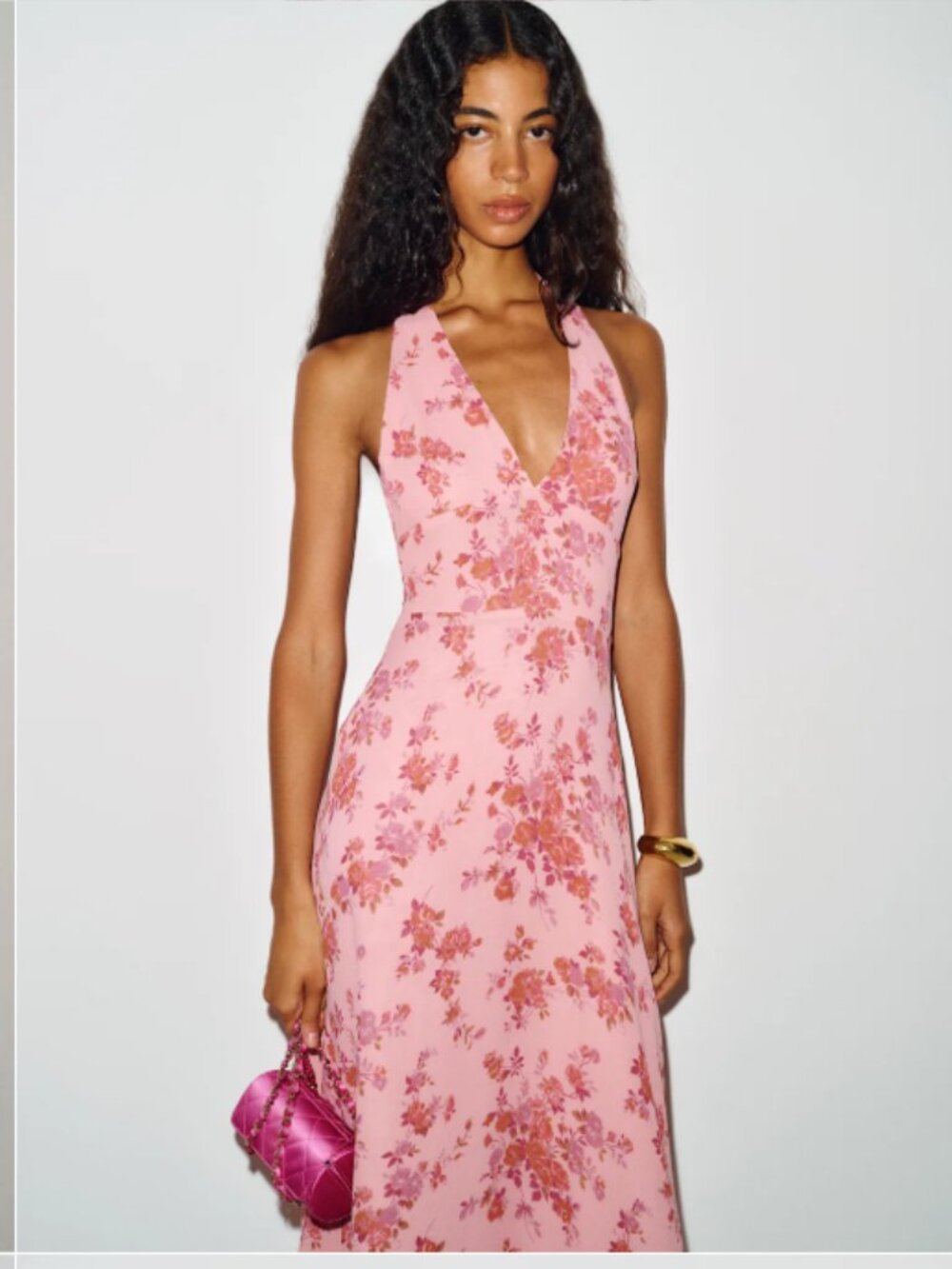 NWTG Reformation Bertha Dress Pink - Size 12